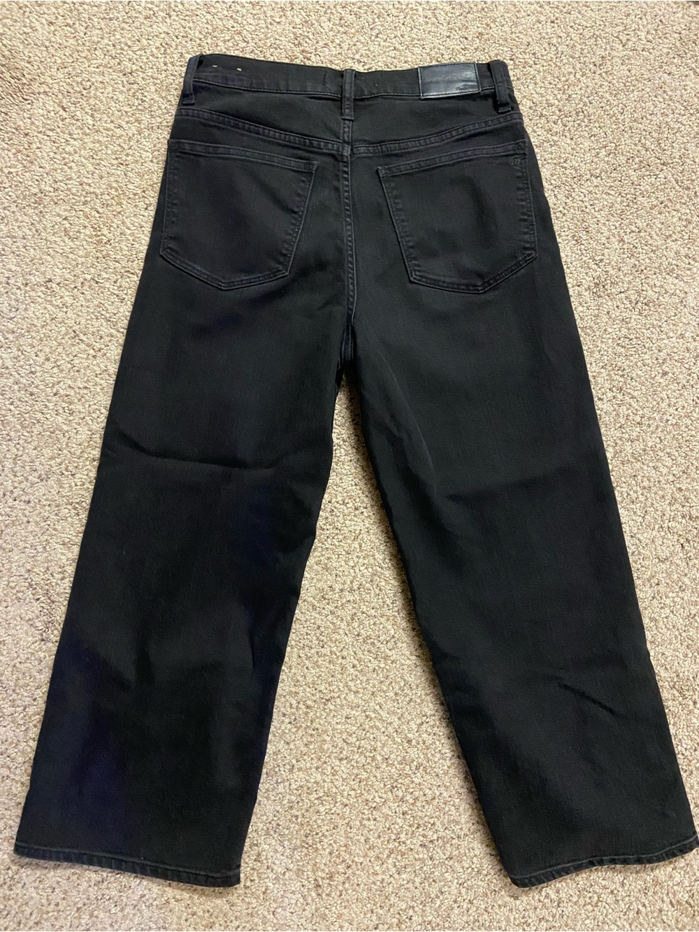 Madewell Jeans Women Size 28 Black Slim Wide-Leg Crop Cropped Denim - Picture 6 of 7
